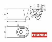 FRANKE CAMPUS INODORO SUSPENDIDO